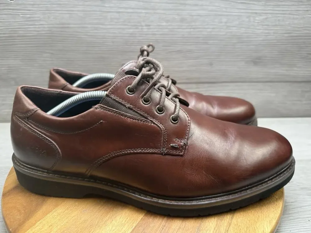 Nunn Bush Mens Denali Plain Toe Shoes Comfort Gel Oxford Brown Leather Men’s 11W